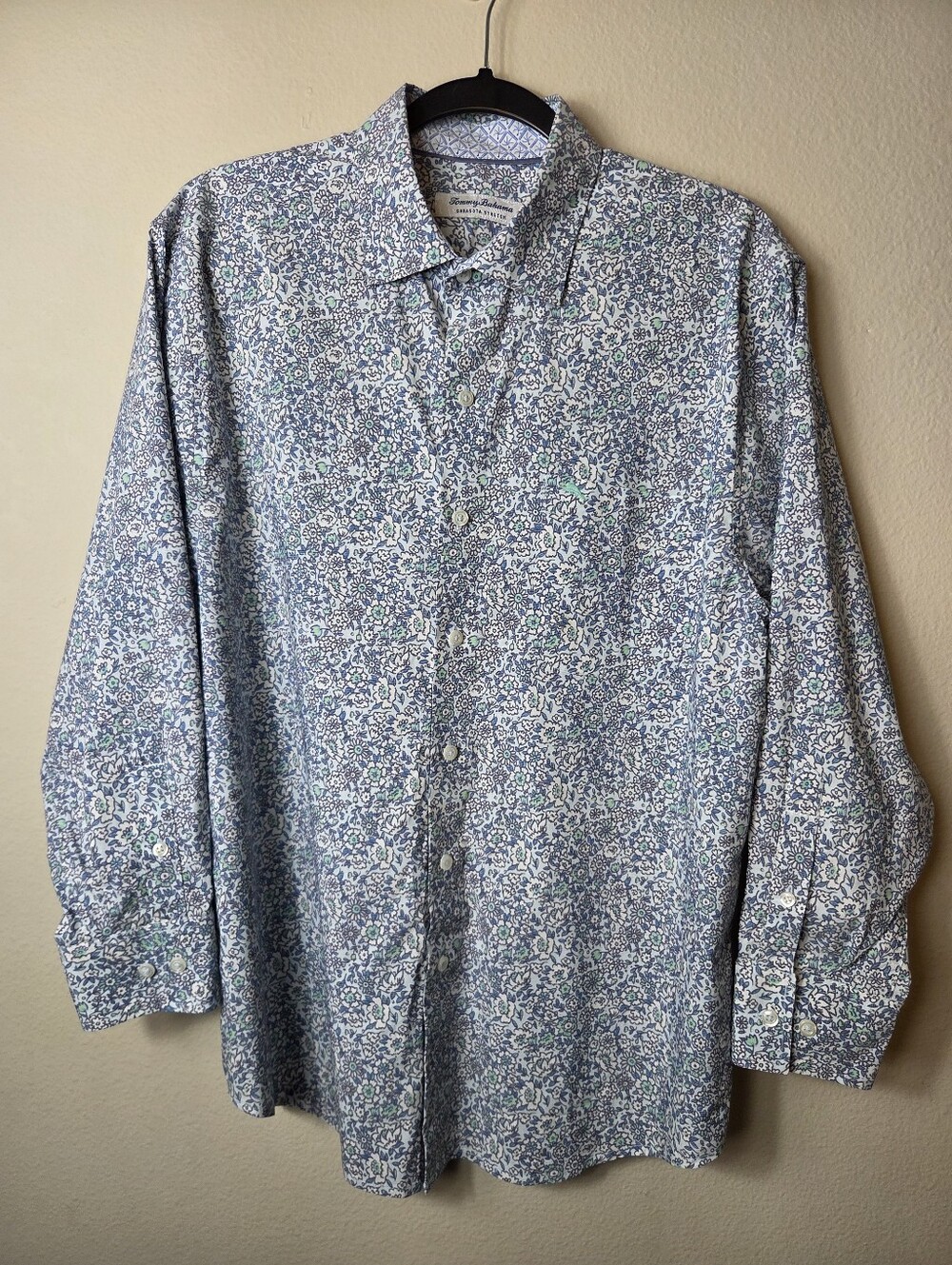 Tommy Bahama Sarasota Stretch Button Down Shirt M Floral CoolMax